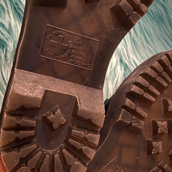 DR Martens AirWair 1460 SMOOTH LEATHER PLATFORM BOOTS-Unisex, Black, Sz 6/7 - Picture 11 of 14